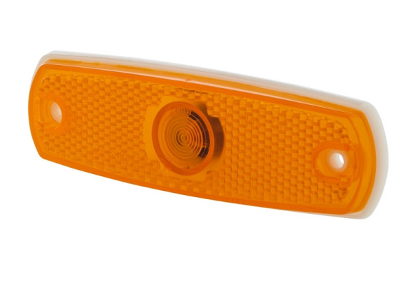 HELLA Seitenmarkierungsleuchte, Halogen, 12V, Schraubanschluss/Einbau, Lichtscheibenfarbe: gelb, rechts/links, 2PS 962 964-031