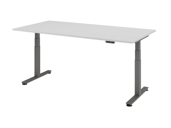 Hammerbacher Sitz-Steh-Schreibtisch elektrisch 200x100cm Grau, VXDSM2E/5/G