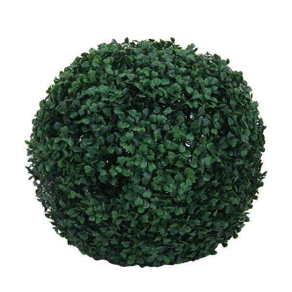 Mendler Künstlicher Busch HWC-O96, Buchskugel Dekopflanze Buchsbaumkugel Kunstpflanze Buxus, Outdoor, Polyethylen Ø 33cm, 139593
