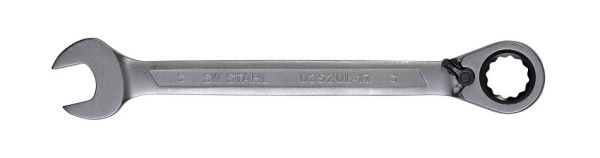 SW-Stahl Gabelringratschenschlüssel, 17 mm, umschaltbar, 03520L-17