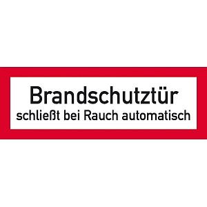 Moedel Brandschutztür schließt bei Rauch automatisch, Folie, 297x105 mm, 57235