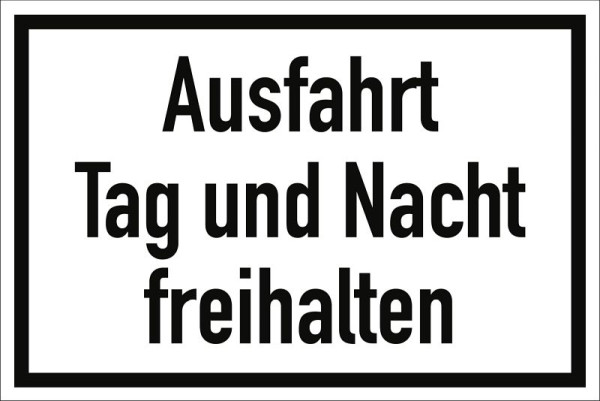 Moedel Ausfahrt Tag und Nacht freihalten, Aluminium, 300x200 mm, 99109