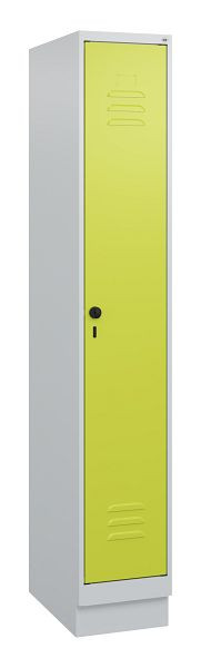 C+P Umkleidespind Classic PLUS, Sockel, 1800x300x500mm, 7035/0024, Drehriegel, 0800207-10 S10010