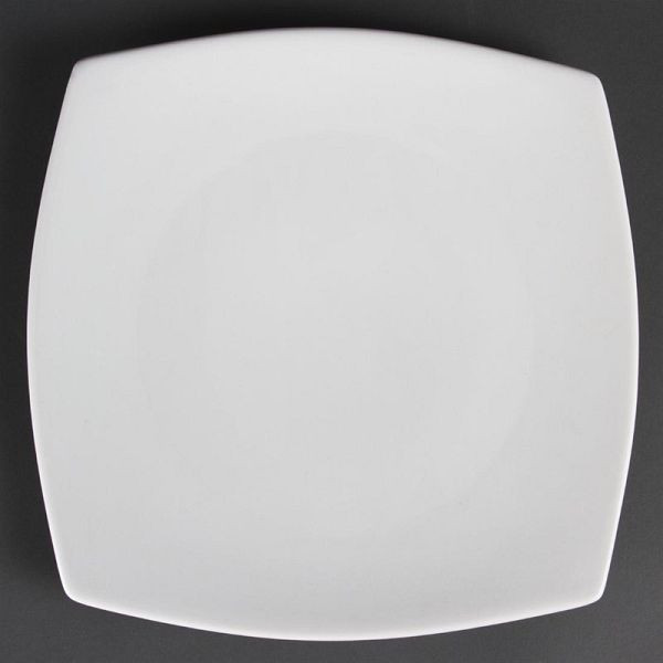 Olympia Whiteware abgerundete viereckige Teller 27cm, VE: 6 Stück, CB493