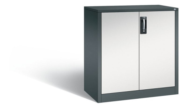 C+P Büro-Drehtürenschrank Acurado, H1000xB930xT500 mm, Anthrazit/Grau, 9286-1200 S10443