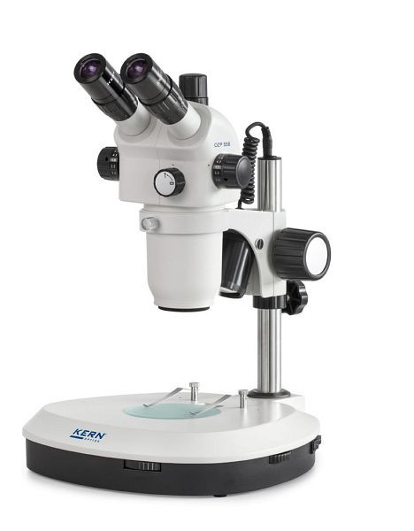 KERN Optics Stereo-Zoom-Mikroskop, Greenough 0,6 x - 5,5 x, Trinokular, Eyepiece HSWF 10 x / Ø 23mm, OZP 558