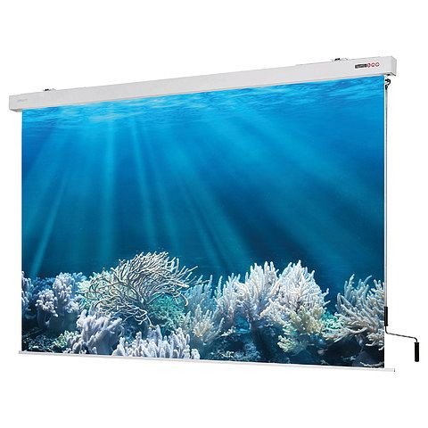 Magnetoplan Kurbel-Leinwand, Größe: 3000 x 3000 mm, 6201430