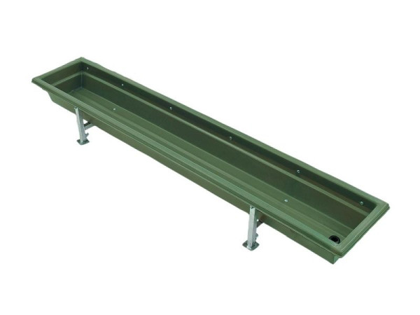 Growi Kälber-Futtertrog aus PE, grün, 45 cm Breite x 250 cm Länge, 10053750