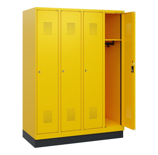 C+P Spind Evolo PLUS, Sockel, 4 Abteile, 1630x1200x500mm, 1023/1023, Zylinderschloss, 0490205-40 S10049