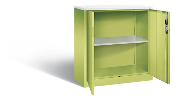 C+P Büroschrank Acurado, H1000xB930xT400mm, Farbe: Viridingrün / Viridingrün, Muldengriff, 2 OH, 9266-1200 S10290
