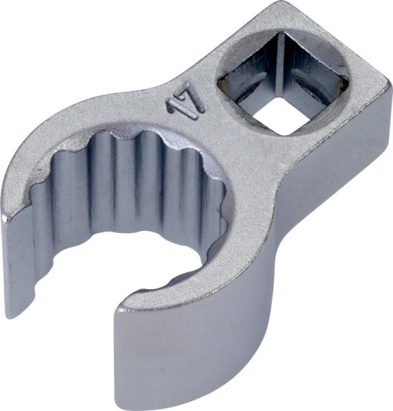 Hazet Ringschlüssel, Doppelsechskant, offen, Vierkant hohl 10 mm, Außen-Doppel-Sechskant Profil, 17 mm, Innenvierkant 10 = 3/8", 848Z-17