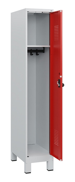 C+P Spind Evolo PLUS, Füße, 1 Abteil, 1630x300x500mm, 7035/3020, Drehriegel, 0490105-10 S10005