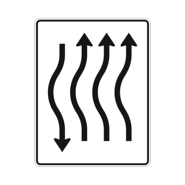 Stein HGS Verschwenkungstafel nach Zeichen 514-12, Flachform 3 mm, RA1, RA1, Flachform 3 mm, 514-12.0003