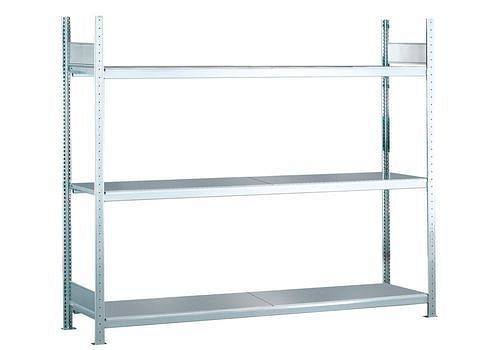 Schulte Weitspannregal mit Stahlböden, Grundfeld, 3 Lagerebenen, Fachbreite 2500 mm, 2560 x 536 x 2000 mm, 278906