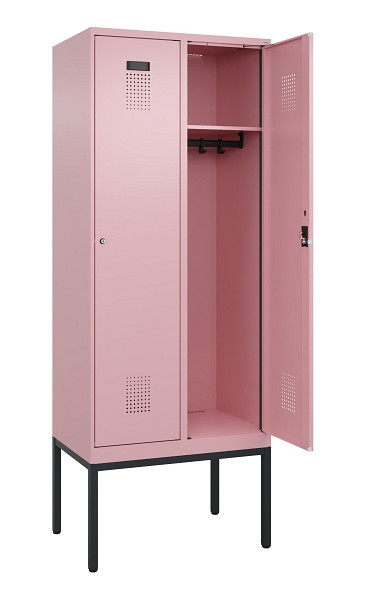 C+P Spind Evolo PLUS, Gestell, 2 Abteile, 2120x800x500mm, 3015/3015, Verschluss Zylinderschloss, Ablageböden 2, 0490307-22 S10051