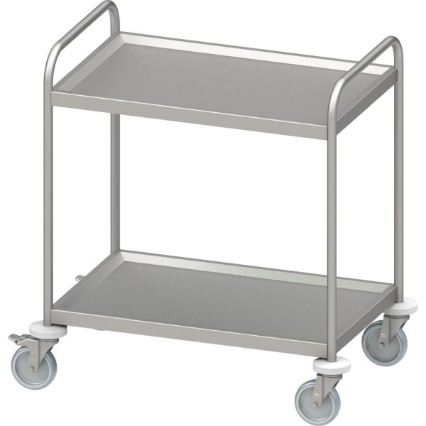 Stalgast Edelstahl Servierwagen "PRO" mit zwei Böden 1000x500x950mm, verschweißt, VWN10523