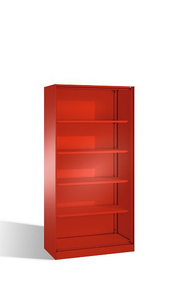 C+P Büroregal Asisto, H1980xB1000xT435mm, Farbe: feuerrot, 5 OH, 140002-000 S10029