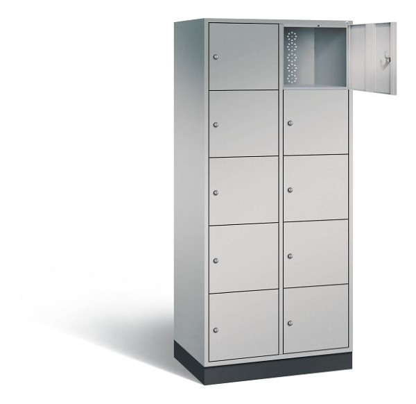 C+P XL-Schließfachschrank Intro, H1950xB820xT490mm, Farbe: Weißaluminium, 8570-202 S10143