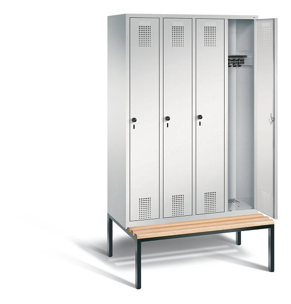 C+P Garderobenschrank Evolo, H2090xB1190xT815mm, Farbe: Lichtgrau, 48050-40 S10002