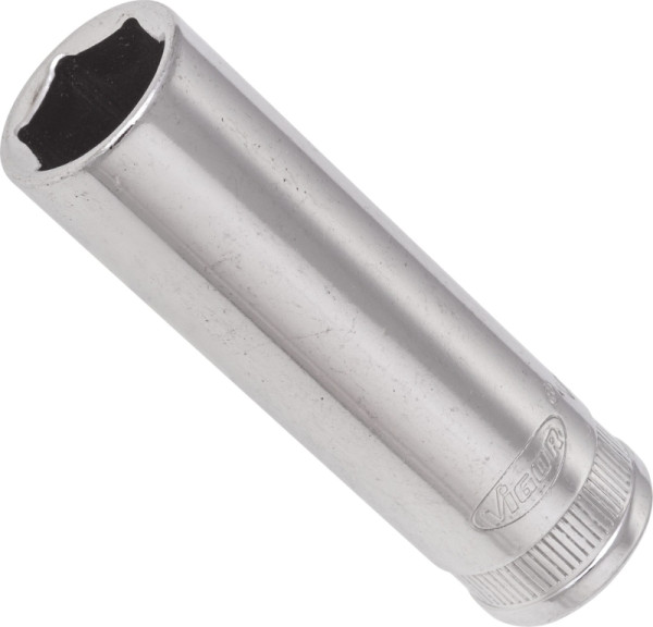 VIGOR Steckschlüsseleinsatz, lang, Vierkant hohl 10 mm (3/8 Zoll), Außen-Sechskant Profil, 13 mm, VE: 5 Stück, V2311N