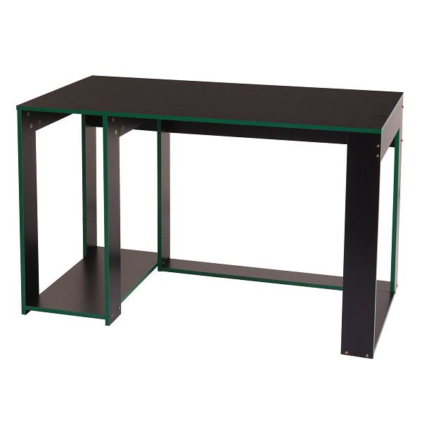 Mendler Schreibtisch HWC-J26, Computertisch Bürotisch, 120x60x76cm, schwarz-grün, 75836