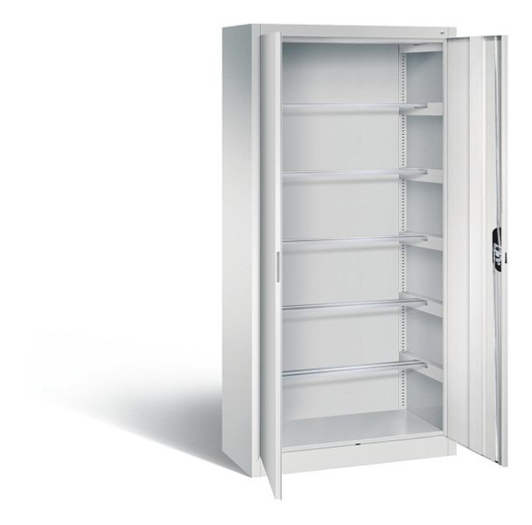 C+P Büroschrank Acurado, H1950xB930xT400mm, Farbe: Lichtgrau, Muldengriff, 9260-600 S10098