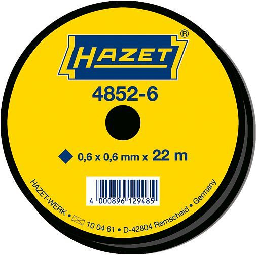 Hazet Schneidedraht, Vierkant, Austrennen von geklebten Fahrzeugscheiben, 4852-6, 4000896129485