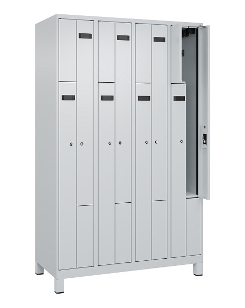 C+P Z-Spind Evolo PLUS, Füße, 8 Fächer, 1950x1200x500mm, 7035/7035, Zylinderschloss, 049013-408 S10041