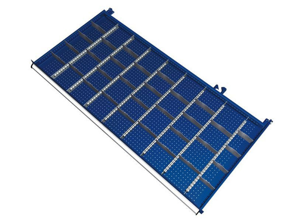 KLW Einteilungsmaterialsatz für Schubladen Fachhöhe 150 & 175 mm in SMB - Schrank, Schrankgröße 1439 x 750 mm B x T, B04, SMB-B04-118