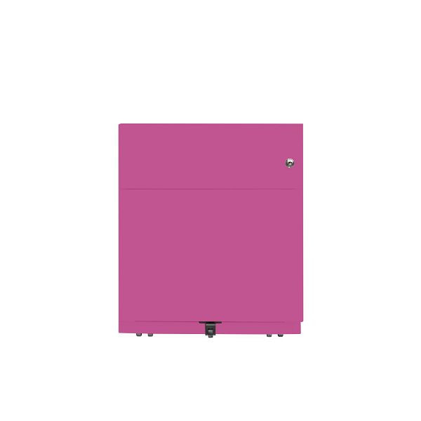 Bisley Rollcontainer Note™, 2 Schubladen, Tiefe 565 mm, Griffleiste, 681 fuchsia, NWA59M7SF681