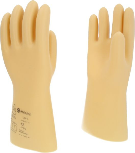 KS Tools Elektriker-Schutzhandschuh mit Schutzisolierung, Größe 12, Klasse 3, weiß, 117.0062