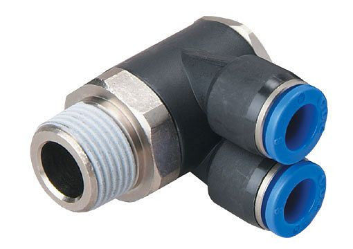 timmer B-YVTEdk-6-1/8-KU, Y-Verteiler-Einschraubverschraubung konisch Gewinde PTFE beschichtet, Schlauch-Ø: 6 mm, Gewinde: 1/8", VE: 5 Stück, 03180913