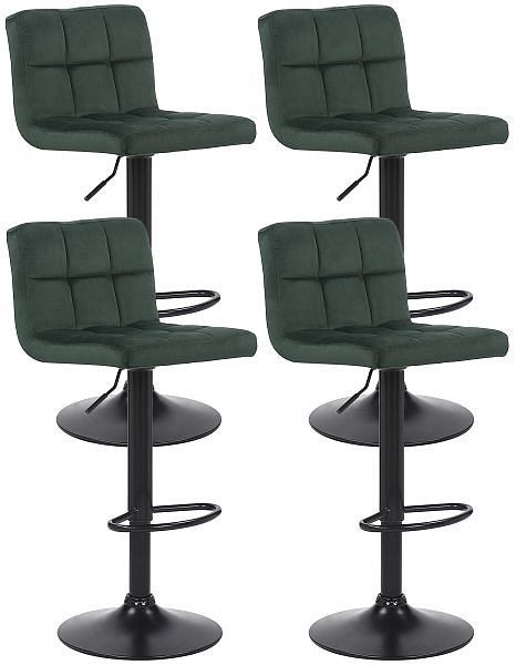 CLP Barhocker Feni Samt, grün, VE: 4 Stück, 323876
