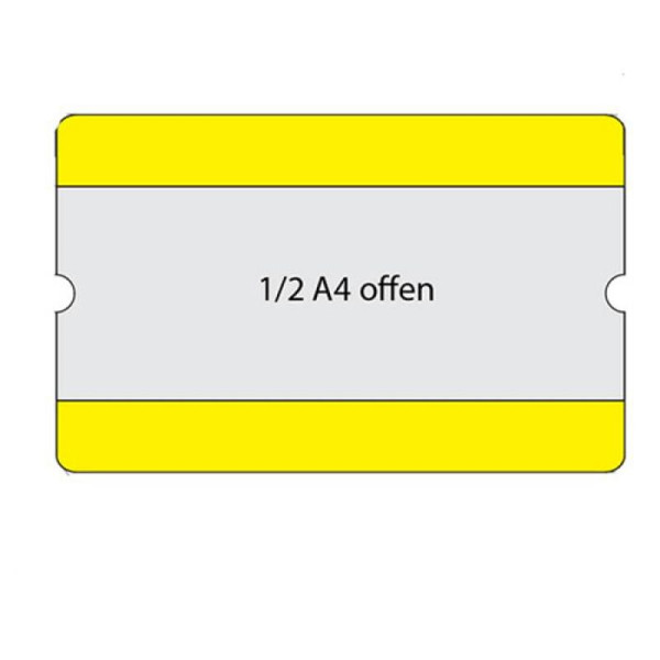Stein HGS Beschriftungstaschen -WT-5118- 1/2 DIN A4, dunkelgrau, VE: 10 Stück, geschlossen / 320 mm, mit 4 Selbstklebepunkten, 23361-01
