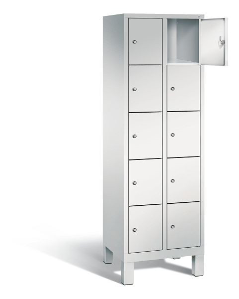 C+P Schließfachschrank Evolo, H1850xB610xT500mm, Farbe: Lichtgrau, 48010-205 S10007