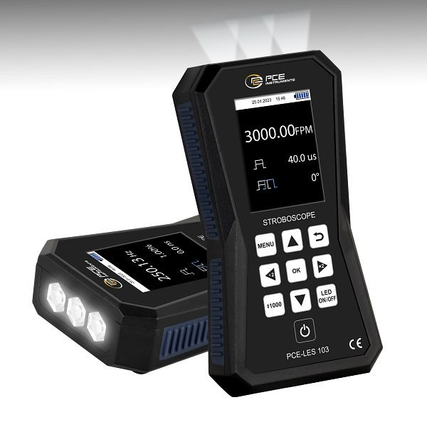 PCE Instruments Stroboskop, Display Typ LC-Farbdisplay, PCE-LES 103