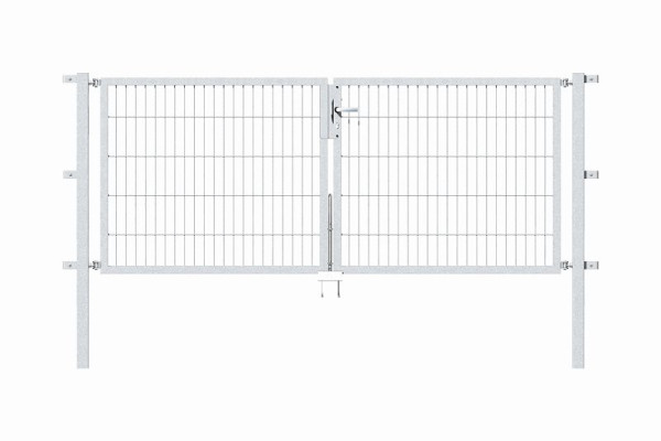 Alberts Doppeltor Flexo mit Zubehör, Breite 250 cm, Höhe: 100 cm, feuerverzinkt, 647896