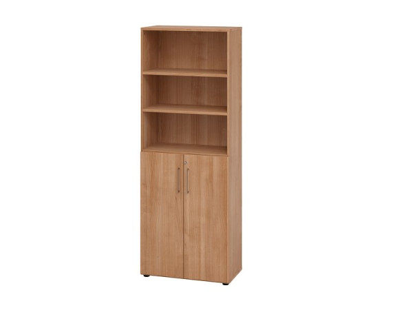 Hammerbacher Kombischrank 6OH/Türen 3OH 968T3 Nussbaum, 80 x 42 x 215,4 cm, V968T3/N/N/BS