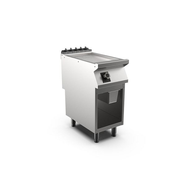 Mareno M1-700 elektrische Grillplatte mit gerippter, matter Chromplatte, 40cm, 400(B)x750(T)x900(H)mm, FT74ERCSG, 171.239