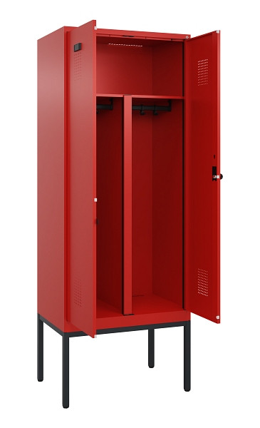C+P PSA Doppel-Spind Evolo PLUS, Gestell, 2 Abteile, 2120x800x500mm, 3020/3020, Drehriegel, 0490327-22P S10025
