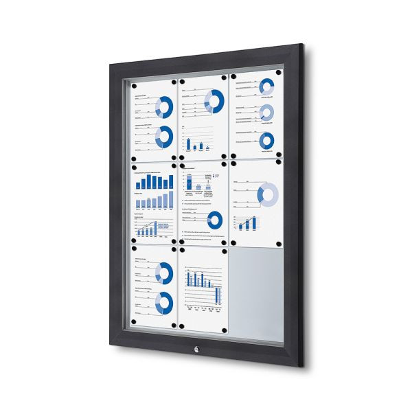 Showdown Displays Schaukasten Außen Premium 9xA4 RAL 7016, SCT9xA4PHC7016JS