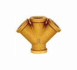 Riegler Verteiler, 2fach und 3fach, Messing blank, 112606