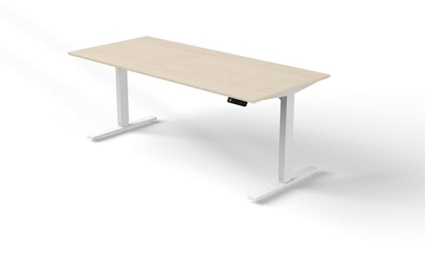Kerkmann Sitz-/Stehtisch B 2000 x T 1000 mm, elektrisch höhenverstellbar von 720-1200 mm, Move 3, Ahorn, 10381350