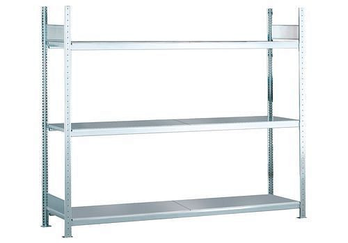 Schulte Weitspannregal mit Stahlböden, Grundfeld, 3 Lagerebenen, Fachbreite 2500 mm, 2560 x 836 x 2000 mm, 278914