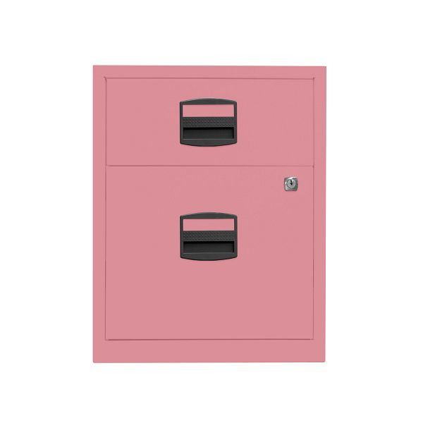 Bisley Home Rollcontainer PFA, 1 Universalschublade, 1 HR-Schublade, 601 pink, PFAM1S1F601