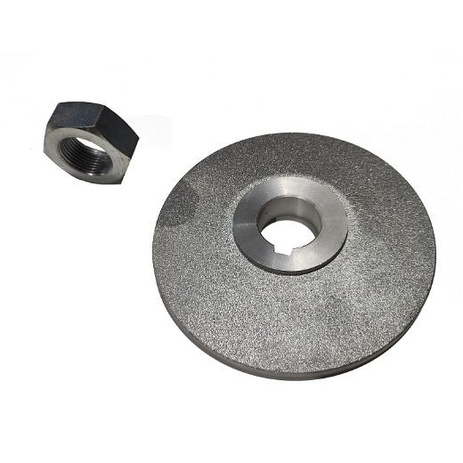 ELMAG Außenflansch + Befestigungsmutter für Diamantscheibe zu Ziegelschneidmaschine ZSM-L 890/700 und ZSM-XL 890/700, 9601524