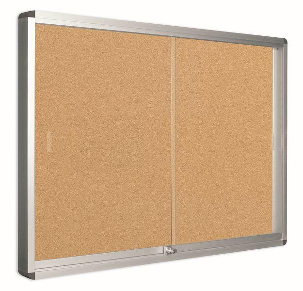 Bi-Office Indoor-Schaukasten Kork mit Schiebetüren 12xA4, VT660201160