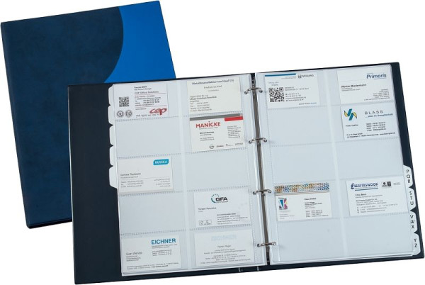 Eichner Visitenkartenbuch DIN A 4, Farbe: Blau, 9218-02011