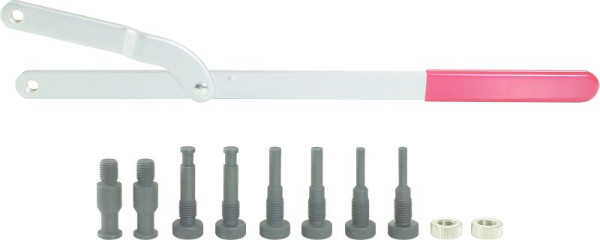 KS Tools Universal Riemenscheiben-Gegenhalter-Satz, 11-teilig, 150.3000