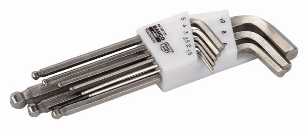 Bahco Winkelschraubendreher-Satz, Edelstahl, 9-teilig, 1,5-10 mm, BE-9770I